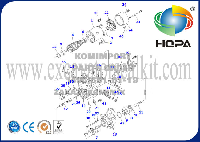 600-863-4110 6008634110 6D102始動機24V 4.5KW、WPS米国は決め付けます